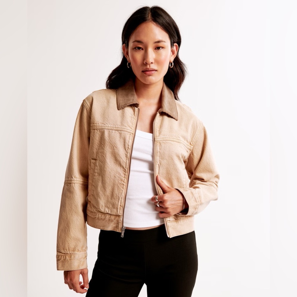 NWT Abercrombie & Fitch Denim Workwear Jacket Size